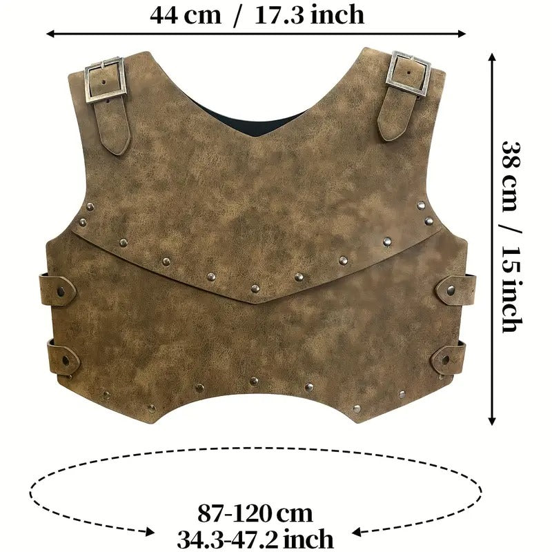 medieval double pauldron leather chest - Temu